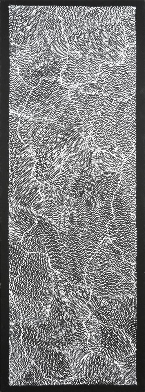 Sarrita King comparable auction result: sarrita king 1988 lightening 126 x 44cm framed ready to hang