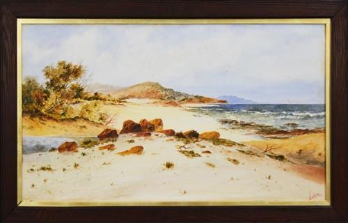 Jules Pierre De Leener comparable auction result: jules pierre de leener 1873 1944 untitled beach scene 48 5 x 98 5cm