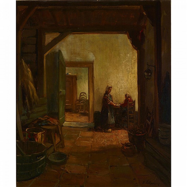 hendrik valkenburg 1826 1896 dutch interior genre oil on canvas signed lower right 23 5 x 20 59 7 x 50 8 cm · Waddington's · 2017-01-26 Hendrik Valkenburg comparable auction result: hendrik valkenburg 1826 1896 dutch interior genre oil on canvas signed lower right 23 5 x 20 59 7 x 50 8 cm