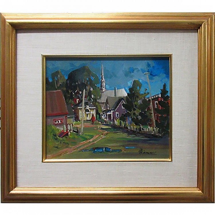 Louise Lecor Kirouac comparable auction result: louise lecor kirouac canadian 1939 st benoit qc oil on canvas signed lower right signed titled verso10 x 12 25 4 x 30 5 cm estimate 300 400