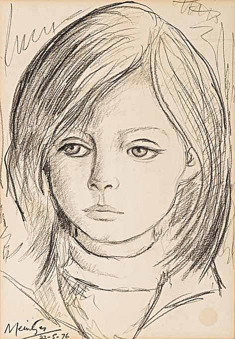 Johannes Meintjes comparable auction result: johannes petrus meintjes south african 1923 1980 portrait of a young girl