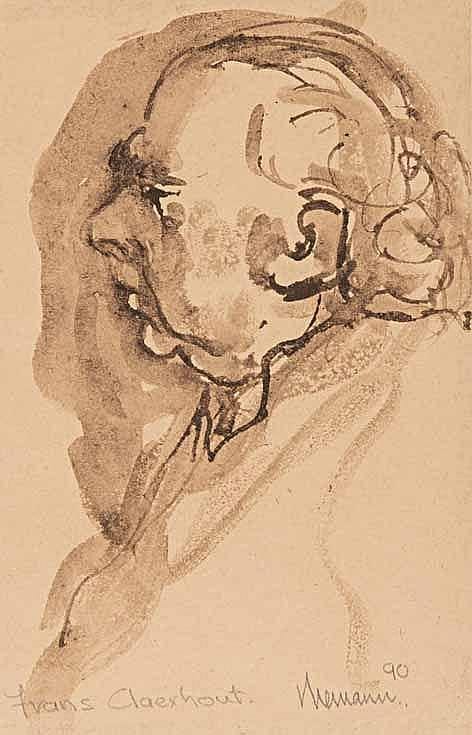 Hendrik Christiaan Niemann comparable auction result: hendrik christiaan niemann south african 1941 portrait of frans claerhou