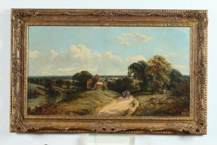 Edwin L. Meadows comparable auction result: edwin l meadows british flourished 1854 1872 sussex landscape signed dated 1862 lower right and titled on gallery label verso