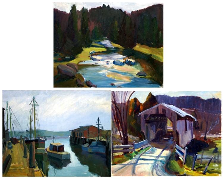 Harriette M. Landon comparable auction result: harriette m landon american 1896 1977 lot 3 oil on artist board rockport harbor and the environs 3 signed verso 16 x 20
