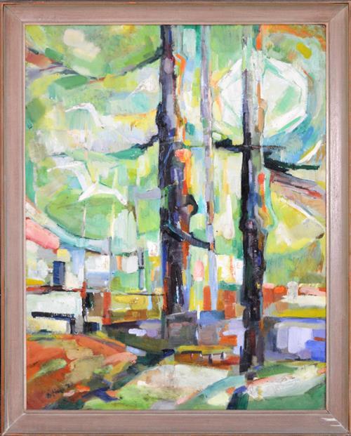 Bela Ivanyi comparable auction result: bela ivanyi 1936 manly pines c1967 91 x 70cm