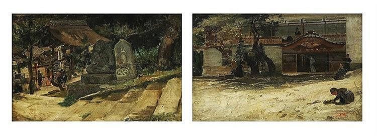 Juan Luna (1857-1899) a.) Scenes of Everyday Life in Japan, b.) Scenes of Everyday Life in Japan comparable sale