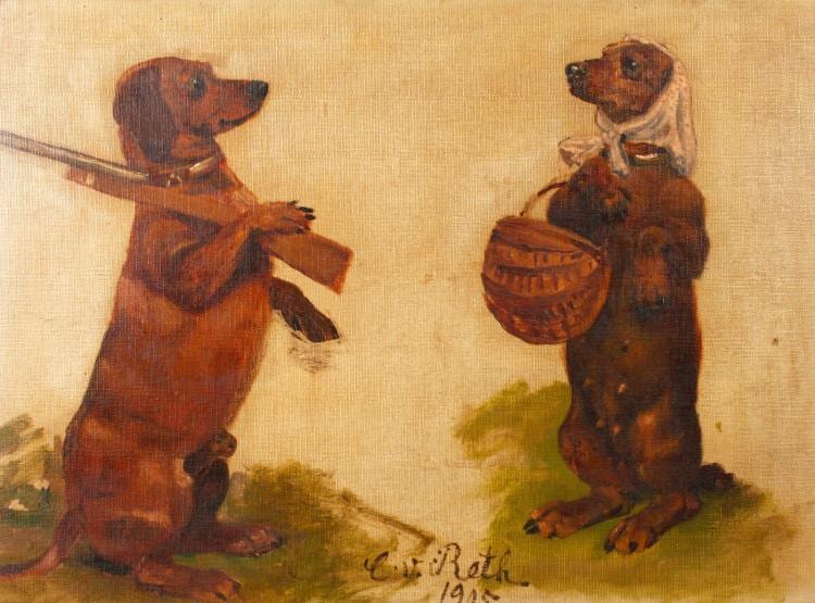 Caspar von Reth comparable auction result: caspar von reth dackelp rchen