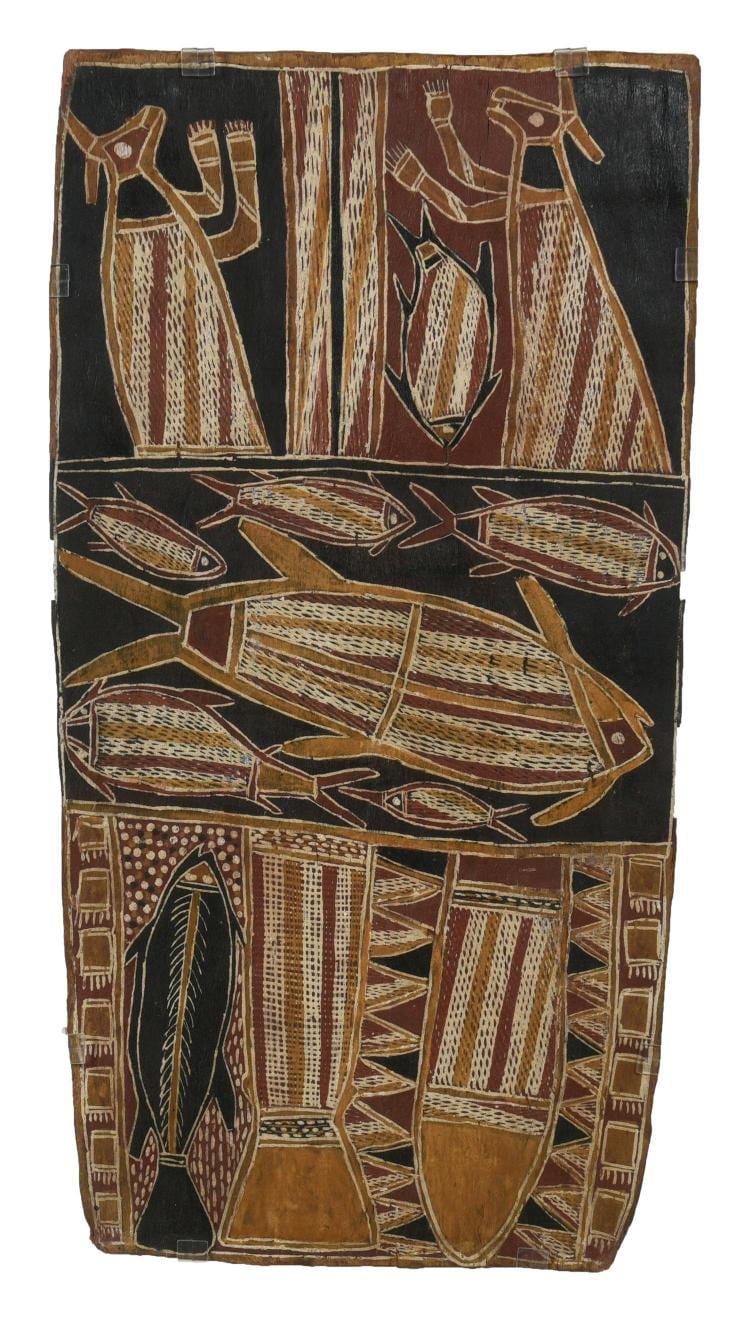 mick magani 1920 84 untitled natural earth pigments on eucalyptus bark · Leonard Joel · 2017-02-26 Mick Magani comparable auction result: mick magani 1920 84 untitled natural earth pigments on eucalyptus bark