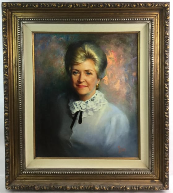 Edward Runci comparable auction result: edward runci 1921 1986 oil on canvas portrait