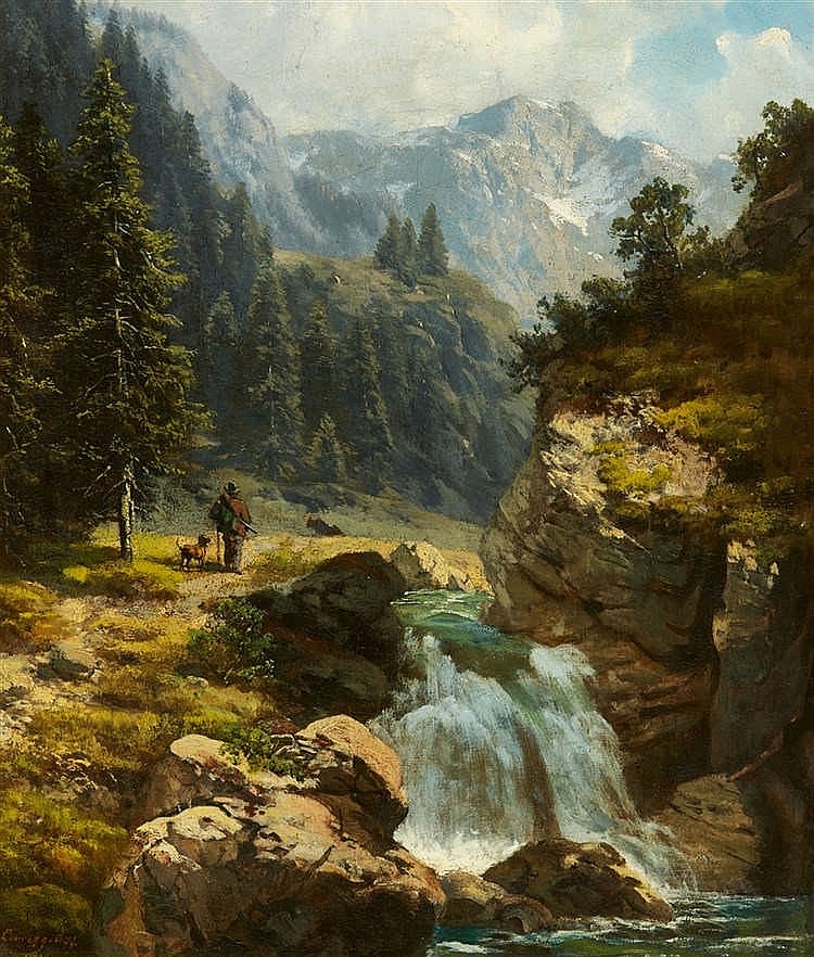 ludwig correggio mountain landscape with a waterfall · Kunsthaus Lempertz KG · 2017-03-15 Ludwig Correggio comparable auction result: ludwig correggio mountain landscape with a waterfall