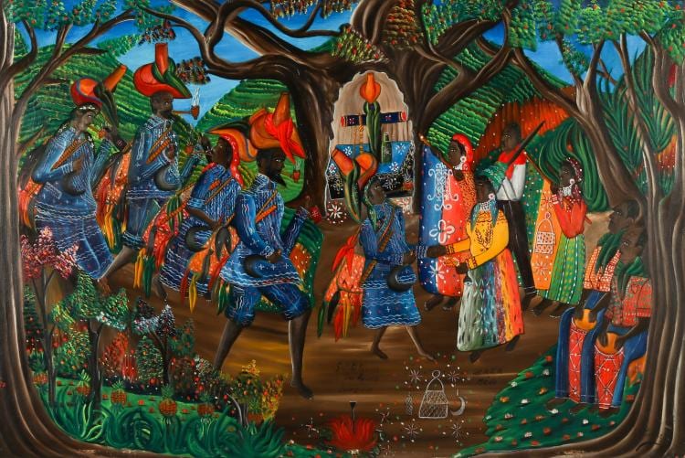 André Pierre comparable auction result: andr pierre haitian port au prince 1916 2005 kouzen zaka ceremony