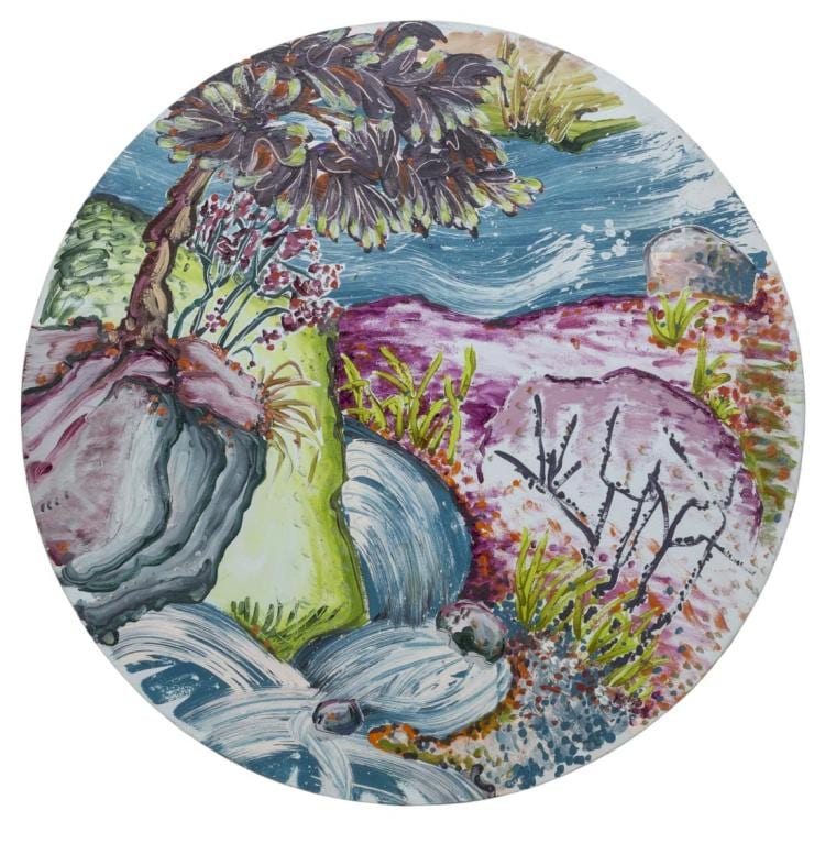 Brad Davis comparable auction result: brad davis b 1942 landscape in the persian style