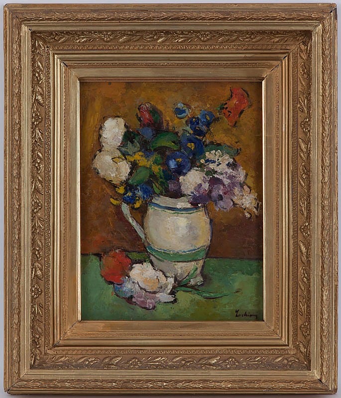 Stefan Luchian comparable auction result: stefan luchian 1868 1916 anemones et roses huile sur panneau signee 40x30 5 cm