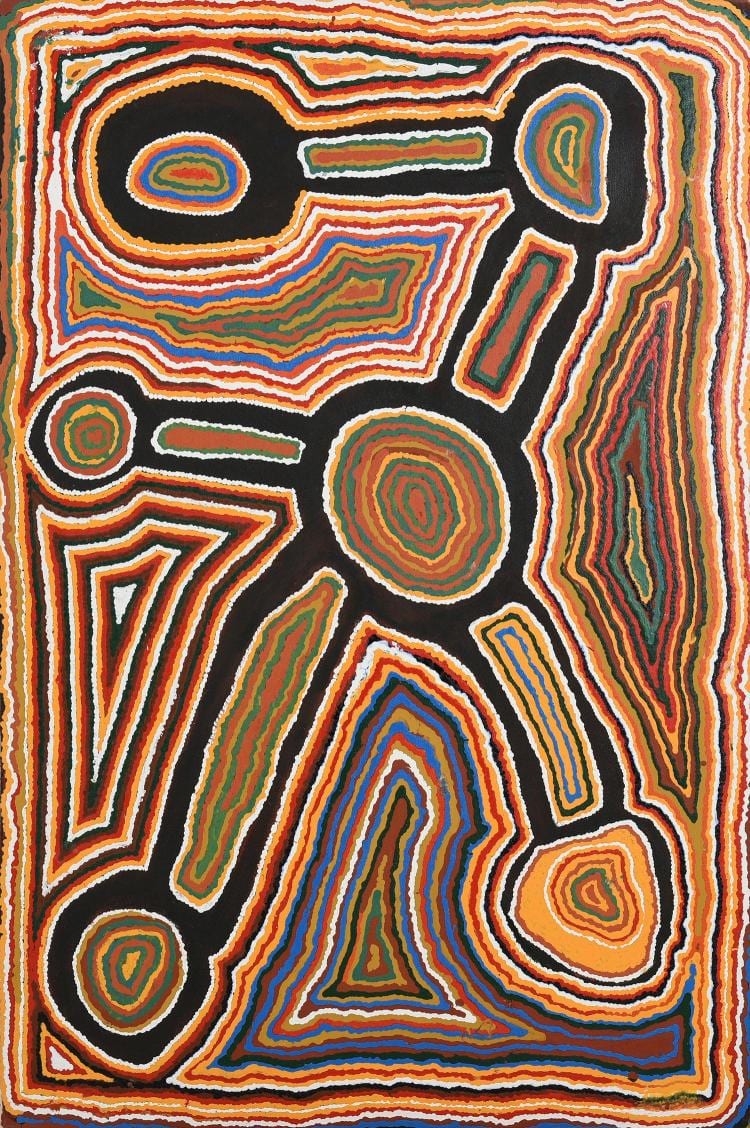Ningie Nanala comparable auction result: ningie nangala born c 1934 wallamalu 1995 acrylic on canvas