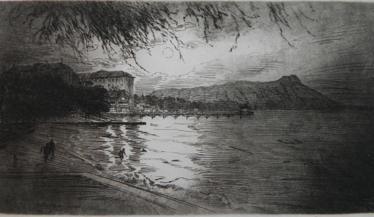 Huc Mazelet Luquiens comparable auction result: huc mazelet luquiens etching