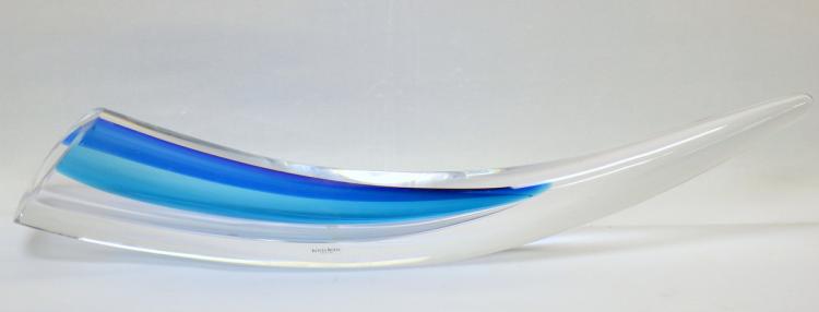 Kosta Boda Goran Warff Limited Edition Art Glass Horn sold by Antiques & Art International, lot 162 — auction record photograph