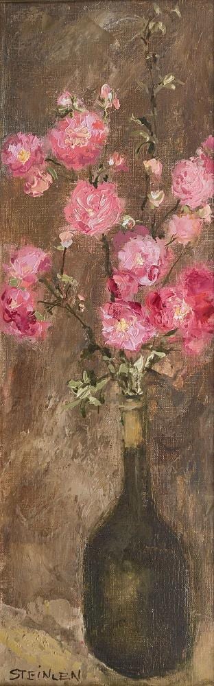 Aime-Daniel Steinlen comparable auction result: aime daniel steinlen french 1923 fleurs roses oil on canvas signed lower left steinlen