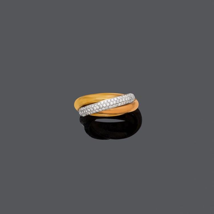 GOLD AND DIAMOND RING, BY CARTIER. sold by Koller Auctions, lot 2094 — auction record photograph