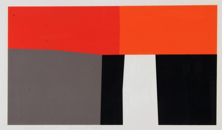 Harold Krisel comparable auction result: harold krisel am summer 4 serigraph signed