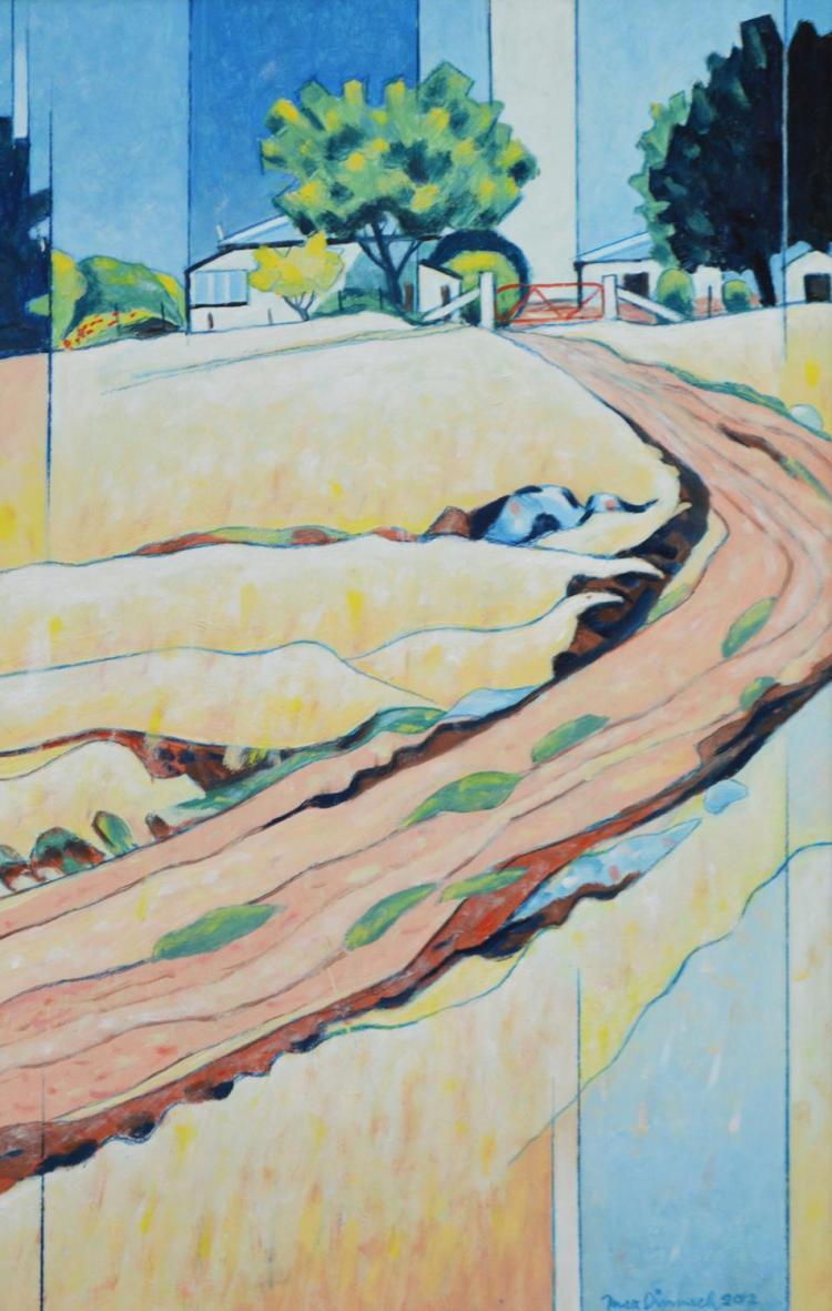 Max Dimmack comparable auction result: max dimmack driveway to house acrylic on board 67 x 42cm