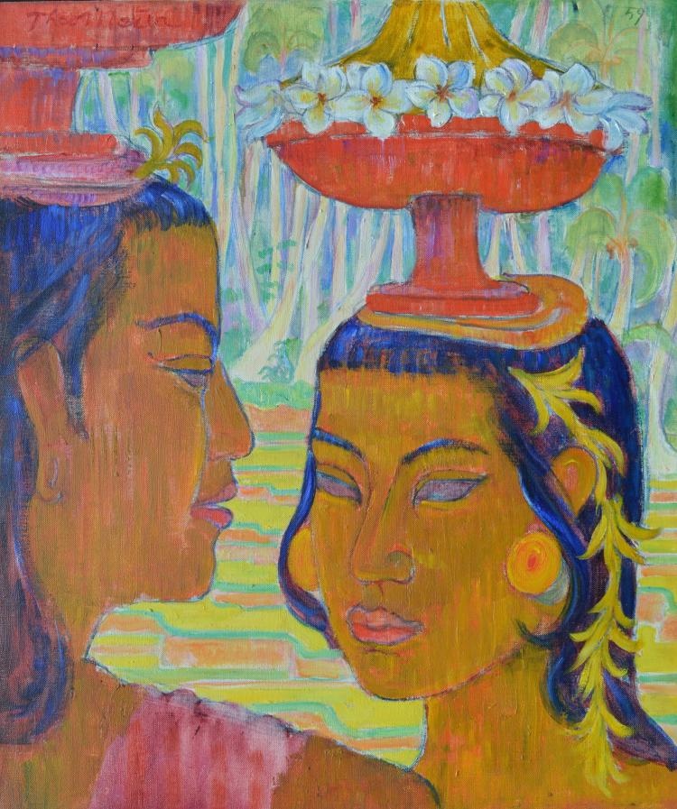 Theo Meier | Balinese women with offerings comparable sale