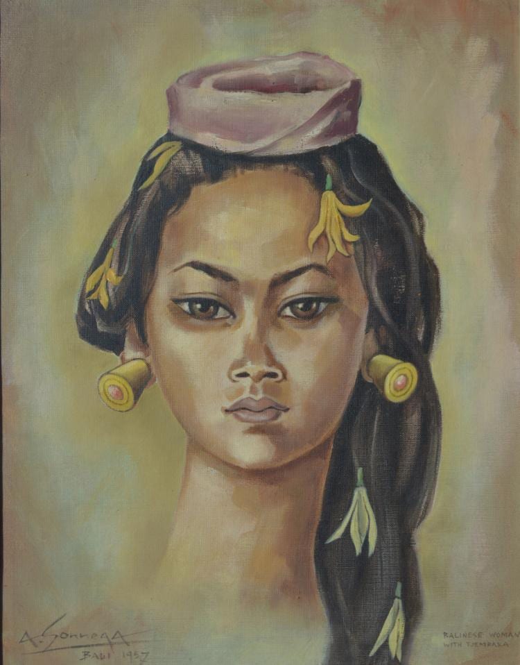 Auke Cornelis Sonnega | Balinese Woman with Tjempaka comparable sale