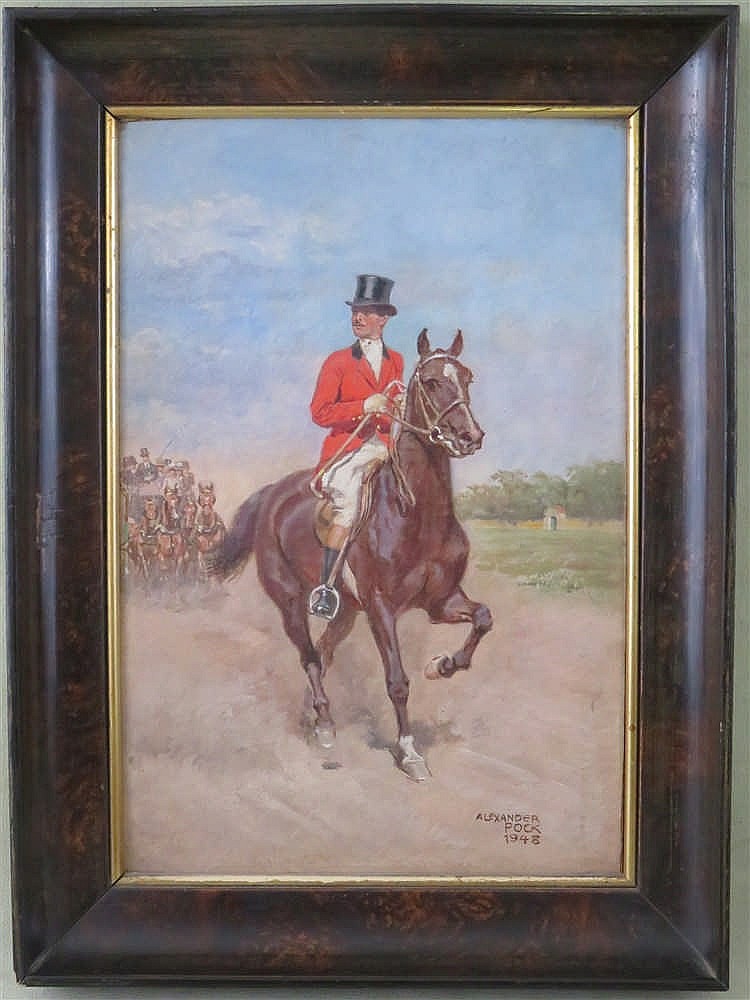 Alexander Pock comparable auction result: alexander pock 1871 1950 cavalier et fiacre dan