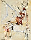 Eugene de Kermadec comparable auction result: eugene de kermadec 1899 1976 apostrophe 1973 1974 aquarelle et past