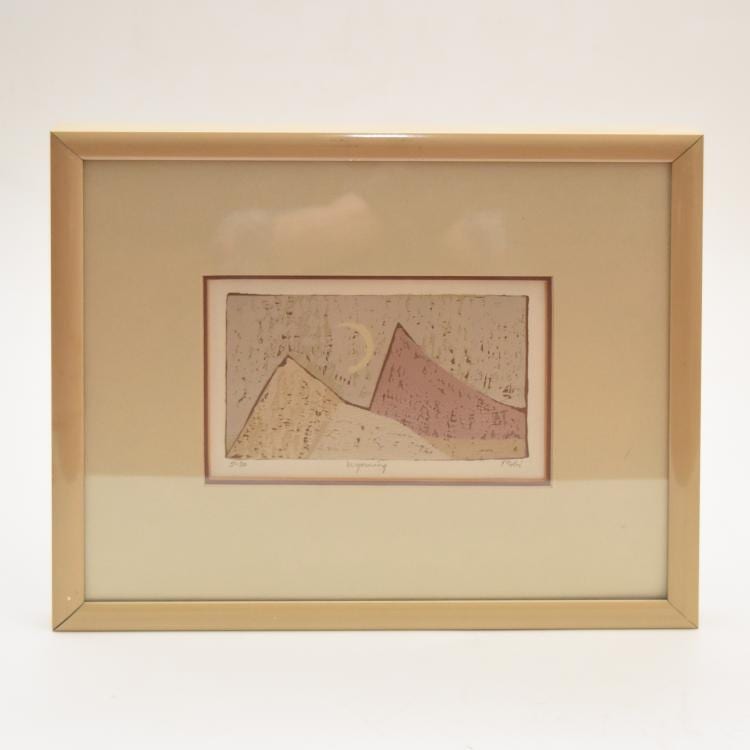 Al Robi comparable auction result: al robi wyoming signed woodcut print