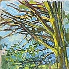 Pat Algar comparable auction result: pat algar 1939 2013 oil on board tree chymorvah inscribed signed to verso unframed 8 x 8 20 3cm x 20 3cm