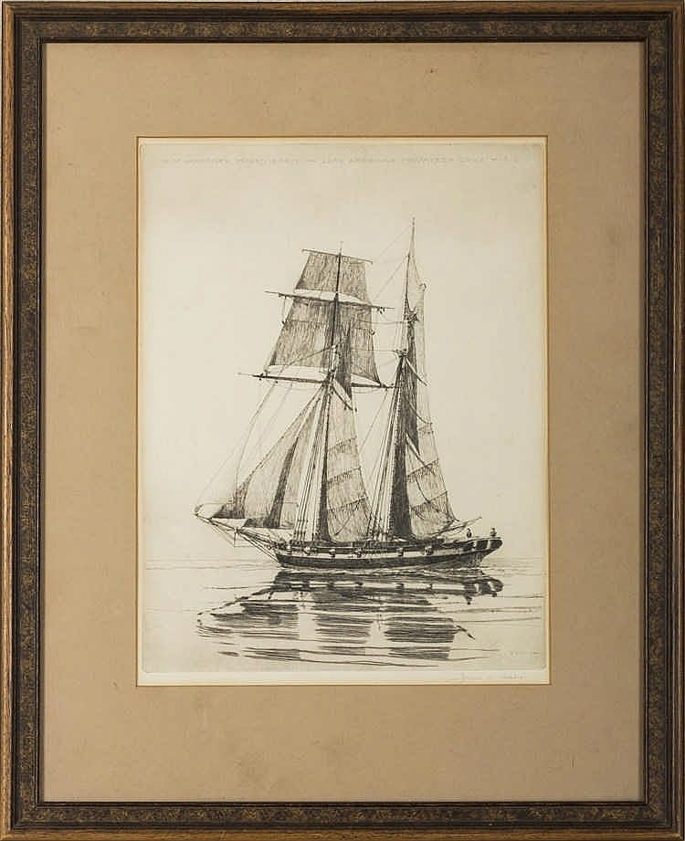 george canning wales american 1868 1940 hms schooner musquidoboit american privateer lynx 1813 · Bourgeault-Horan Antiquarians · 2017-04-02 George Canning Wales comparable auction result: george canning wales american 1868 1940 hms schooner musquidoboit american privateer lynx 1813