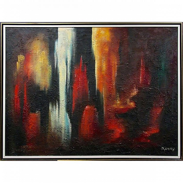 Gaston Rebry comparable auction result: gaston rebry canadian 1933 2007 untitled abstract oil on canvas circ 1970 signed lower right with certificate and bill of sale 2012 10 15 36 x 48 91 4 x 121 9 cm