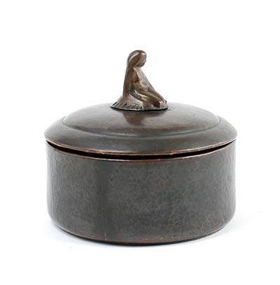 Chris Agterberg comparable auction result: cris agterberg pewter box with nude on cover