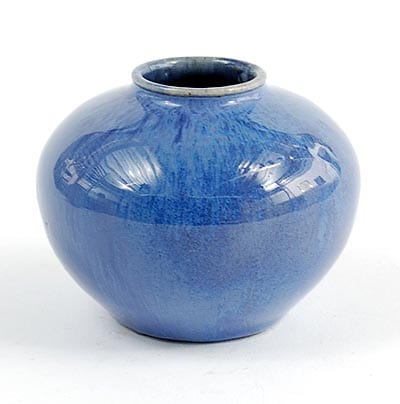 Chris Lanooy comparable auction result: chris lanooy earthenware vase with blue streaming