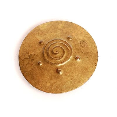 Chris Agterberg comparable auction result: cris agterberg hammered brass brooch