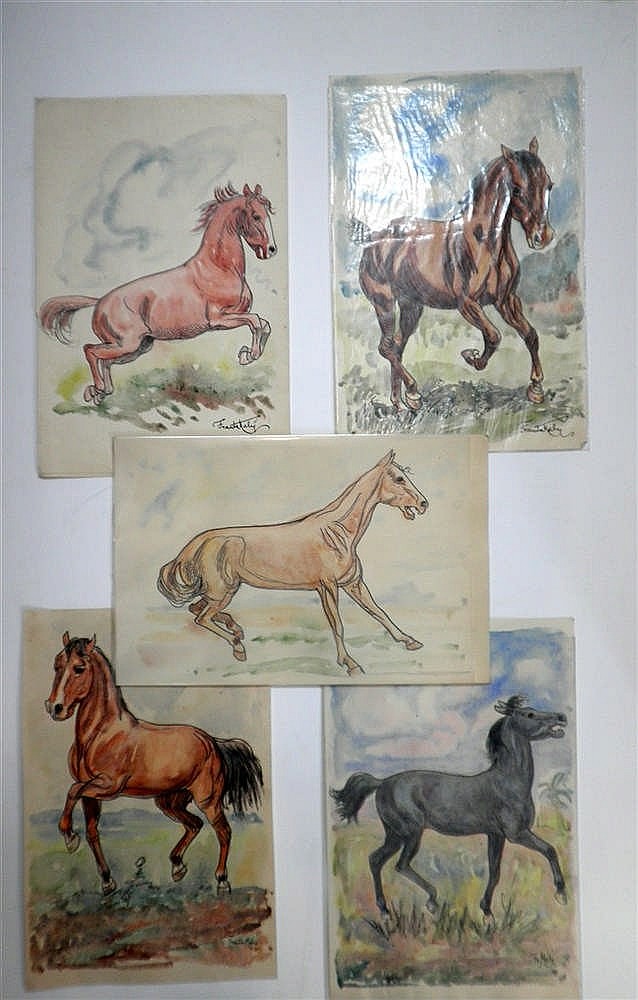 frantisek maly 1900 1980 lot 5 works of horses · The Bidder · 2017-04-05 Frantisek Maly comparable auction result: frantisek maly 1900 1980 lot 5 works of horses