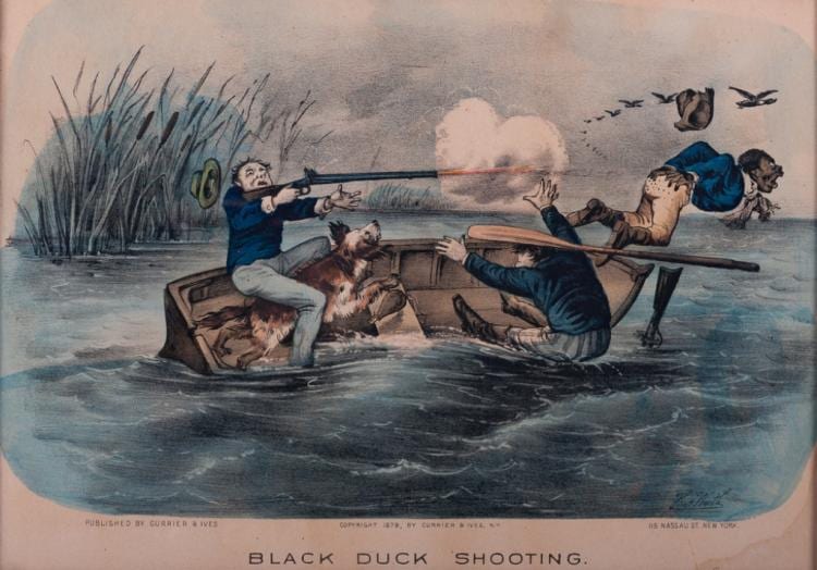 Thomas (1834) Worth comparable auction result: currier ives black duck shooting lithograph