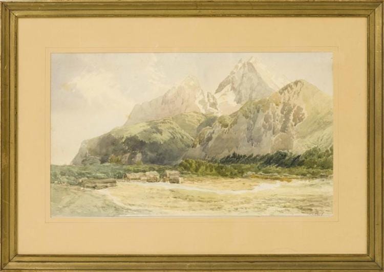 joseph charles reed british 1822 1877 majestic mountains watercolor on paper 12 x 20 5 framed 20 x 28 5 · Eldred's · 2017-04-19 Joseph Charles Reed comparable auction result: joseph charles reed british 1822 1877 majestic mountains watercolor on paper 12 x 20 5 framed 20 x 28 5
