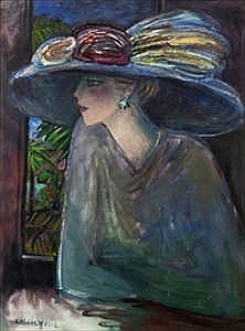 Jean-Pierre Cassigneul, Femme à la fenêtre comparable sale