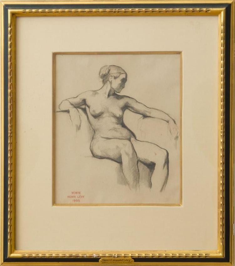 Henri Léopold Lévy comparable auction result: henri l opold l vy 1840 1904 seated female nude