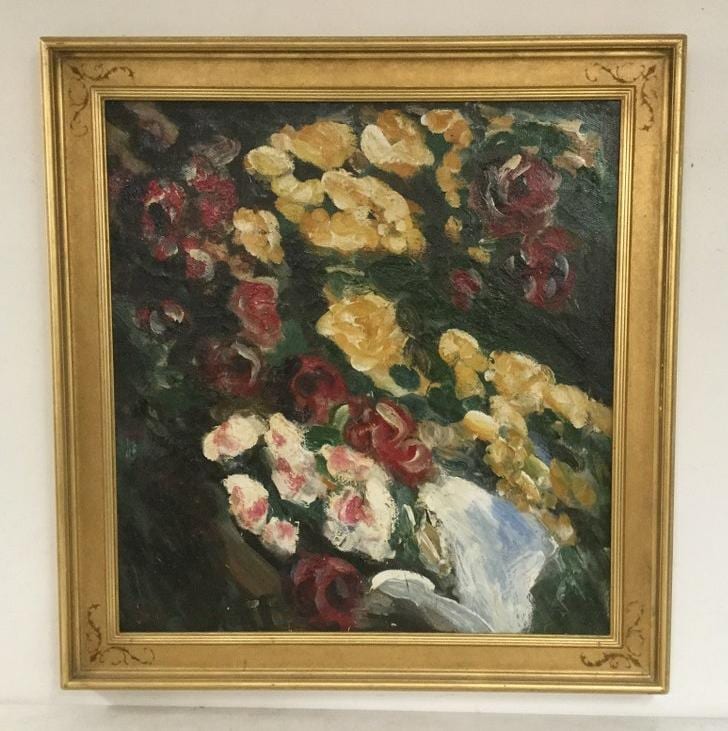 Merton Clivette comparable auction result: merton clivette 1868 1931 o c impressionist floral still life in newer contemporary gilt frame canvas measures 35 x 32 frame measures 41 1 2 x 39