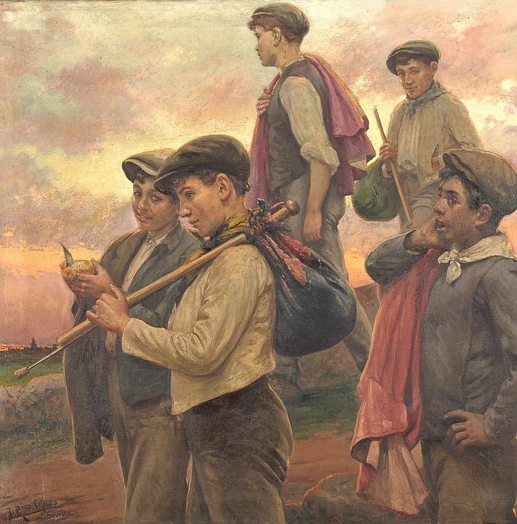 jos rico cejudo los maletillas oil on canvas · Isbilya Subastas · 2017-04-25 José Rico y Cejudo comparable auction result: jos rico cejudo los maletillas oil on canvas