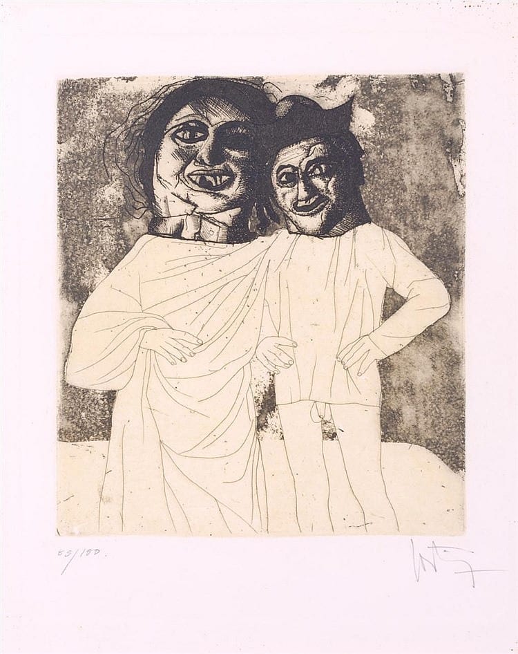 Francisco Cortijo comparable auction result: francisco cortijo personajes engraving