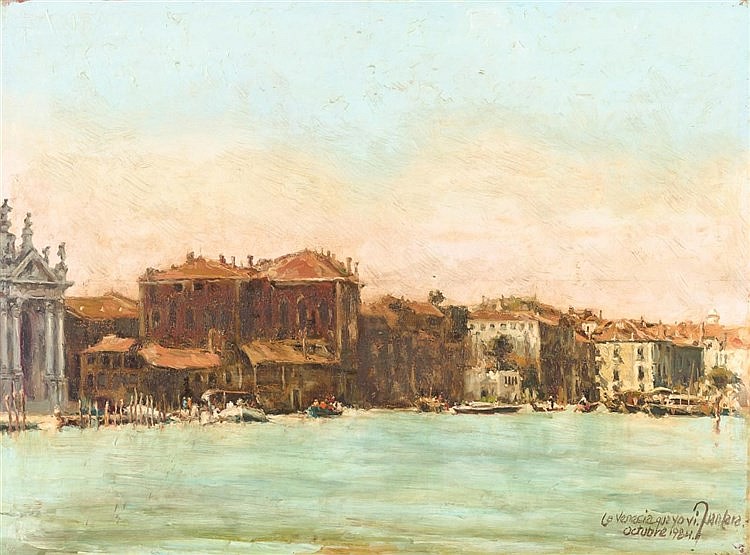 Juan Lara Izquierdo comparable auction result: juan lara izquierdo la venecia que yo v oil on board