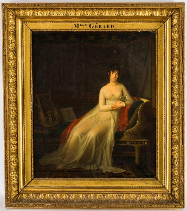 Marguerite Gérard comparable auction result: marguerite g rard 1761 1837 attr portrait de femme assise dans un int rieur huile sur toile 64x54 cm