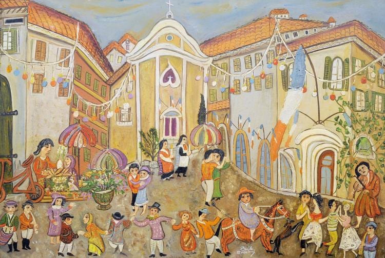 Emile Crociani comparable auction result: emile crociani 1902 1980 la farandole 1965