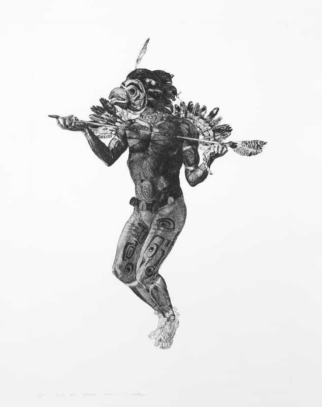 Ivan Valtchev comparable auction result: ivan valtchev bela bela shaman dancer etching