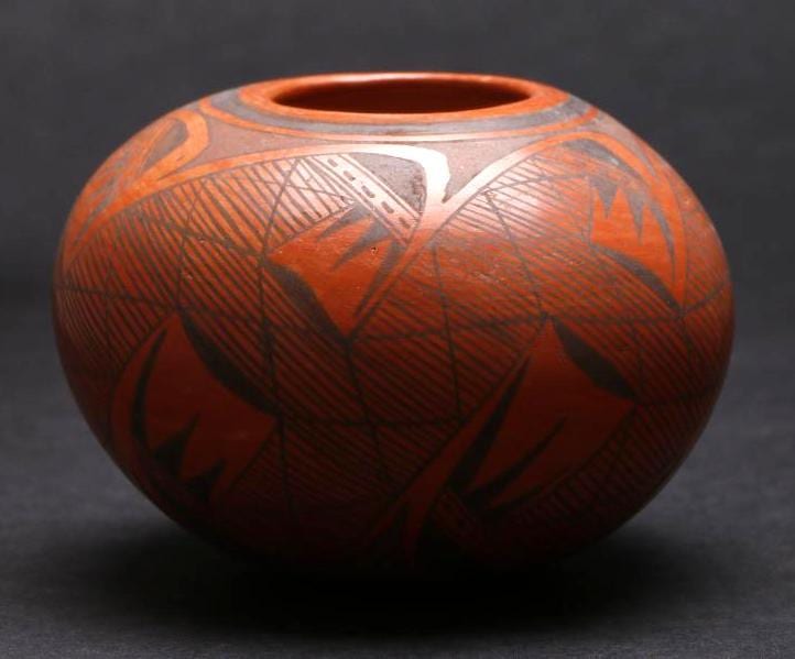 Priscilla Namingha Nampeyo comparable auction result: hopi pottery seed jar