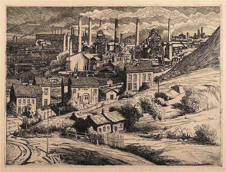 François (1861) Maréchal comparable auction result: fran ois mar chal 1861 1945 les hauts fourneaux n 336 1914