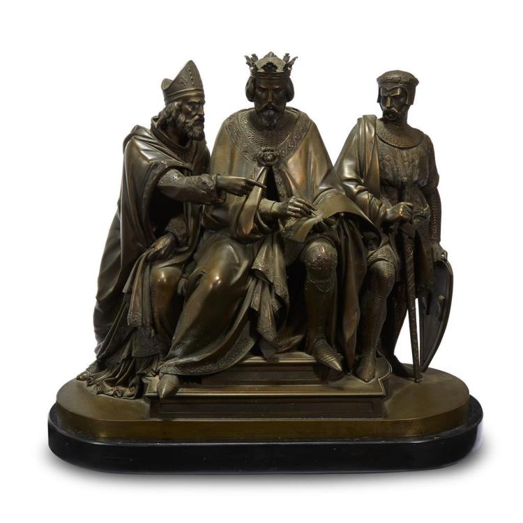 François-Théodore Devaulx comparable auction result: fran ois th odore devaulx french 1808 1870 the signing of the magna carta late 19th century